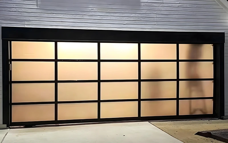 A Glass Sectional Garage Door mainly consists of